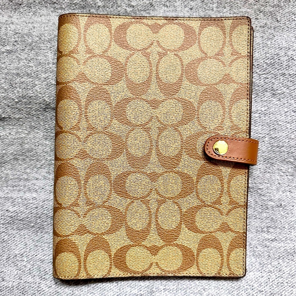 Coach Signature Notebook Cover - Without Notebook
